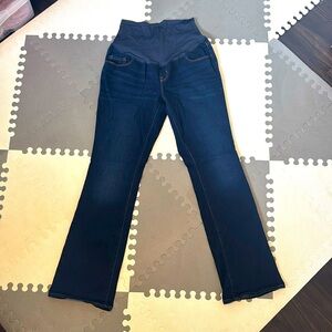 Stretchy maternity bootcut jeans